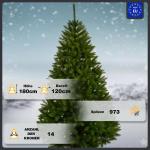 Naturgetreuer Weihnachtsbaum mit Qualität und Langlebigkeit I 180 cm I Made in EU I Künstlich mit Metallständer I Ideal für Festliche Freude Jahr für Jahr (Naturgetreue Spritz