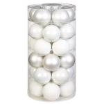 Inge Glas | mooie van glas | 30 ballen in doos | kerstboomversiering kerstboomversiering kerstboomballen 6cm Just White | glans / mat