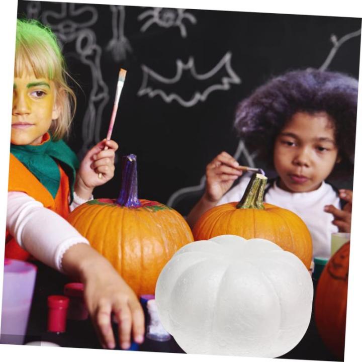 Kürbisform Weißer Bastelkürbis Kleine Kürbisse DIY Weißer Kürbis Halloween-Dekorationen Im Innenbereich Realistische Gefälschte Kürbisse Bastelkürbisse Aus Weißem Schaums