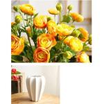 Kunstblumen Pfingstrosen-Seidenblumenstrauß – lebensechtes künstliches Sellerieblatt-Arrangement für Zuhause, Hotel und Hochzeitsdekoration – elegant für jeden Anlass