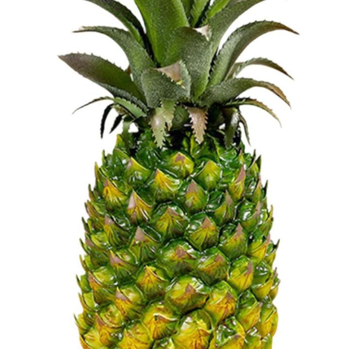 Authentische Ananas Skulptur, Kunstobst Deko für Zuhause, Elegantes Ornament, 10cmx24cm