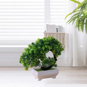 Kunstdecoratieve plant in pot, ornament, in pot voor decoratieve woonkamer, kantoor, tuin, lotusstijl