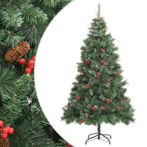 Künstlicher Weihnachtsbaum Klappbar mit Zapfen & Beeren 240 cm, Tannenbaum Künstlich, Christmas Tree, Tannenbaum Deko, Weihnachtsbäume