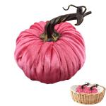 Kleine Samtkürbisse,Künstliche Kürbisse,Bunte Kunstschaum Dekoration - 10 cm/3,9 Zoll Handgemachte Halloween Ernte Gemüse Simulation Kürbisse Foto Requisiten, Stoff Kürbisse 