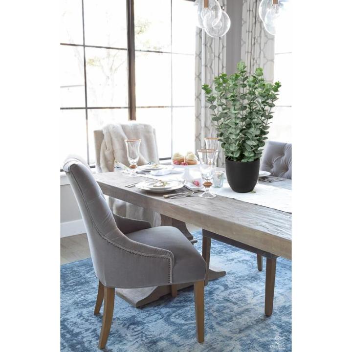 Kunstplant eucalyptus kunstplant lijkt op echte kamerplanten, decoratieve planten in zwarte pot, hoogte 40 cm