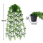 Hangende kunstplant in pot, 3 stuks hangplanten, , wijnstok, eucalyptus, tot 80 cm lang, plastic planten, decoratie, groene planten voor binnen en buiten, keuken, kamer, muur,
