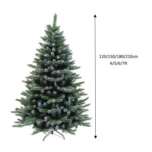 Künstlicher Weihnachtsbaum aus Blauer Fichte mit PE- und PVC-Zweigen for Zuhause, Büro, Urlaub, Innen- und Außendekoration, beflockter voller Baum aus Fichte mit Metallscharnier