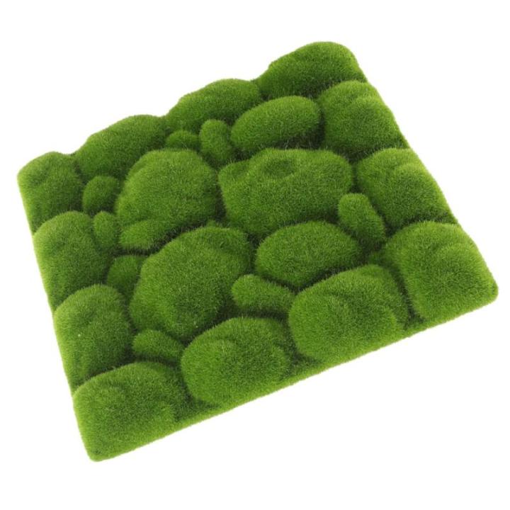 3 Stück Simulierte Moosdekoration Quadratischer Grasteppich Künstliches Moos Pflanzendekor Künstliches Grünes Moos Gefälschte Moosmatte Wandmoos Ornament Künstliches Moos