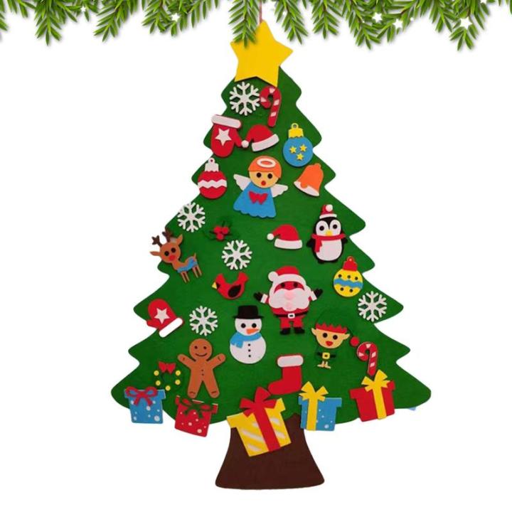 Kid Felt Christmas Tree | Wall Art Decor | Christmas Tree Wall Decor | Felt Christmas Tree | Christmas Tree For Kids Interactive Fun For Children's Rooms, Bedrooms, Dormitories