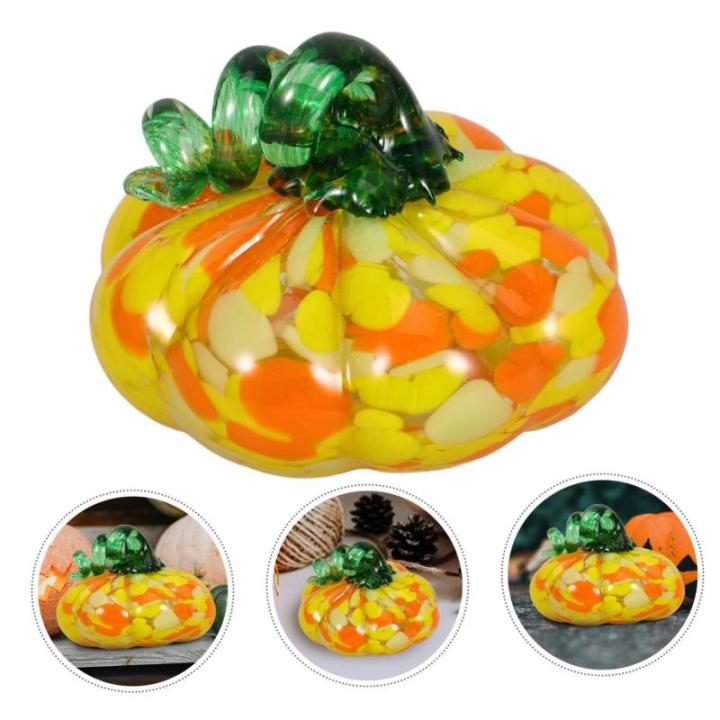 2St Kürbishandwerk Halloween Dekoration Herbst Dekoration Kürbis Mitbringsel Kürbis-Tischdekoration Kürbis-Requisite bastelset Tischdekoration für Zuhause Szenenlayout Glas