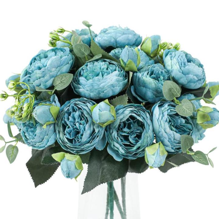 4 Boeketten Kunstmatige Peony Zijde Bloemen