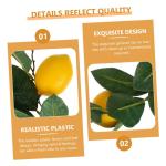 8 STK Simulation Zitronenrattan Sommerdekoration Sommergrüne Girlande Sommerkranz Vor Der Haustür Gelbe Girlande Szene Sommerliche Zitronengirlande Obstpflanzen Yellow Plastik