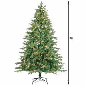 Künstlicher Weihnachtsbaum aus Aspen-Tanne mit Metallständer, voller Weihnachtsbaum, Weihnachts-Weihnachtsbaum für Zuhause, Büro, Party, Innendekoration, saisonale Innendekorat