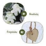 1 Satz Simulierte Vasenornamente Hochzeit Blumenarrangement Künstliche Pflanze Mit Vase Heimdekoration Kunstblumen Mit Vase Blumenarrangement Strauß Künstliche Blumen Seidentuch