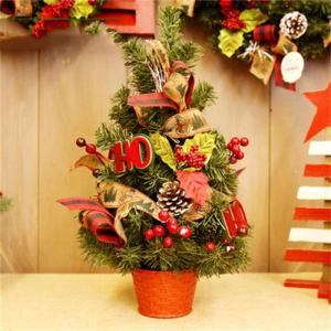 30 cm, 40 cm, 50 cm Mini-Weihnachtsbaum mit Beflockung, Weihnachtsbaum für den Schreibtisch, Verpackungsmaterialpaket DIY handgefertigter Weihnachtsbaum für Zuhause, modi，C-40c