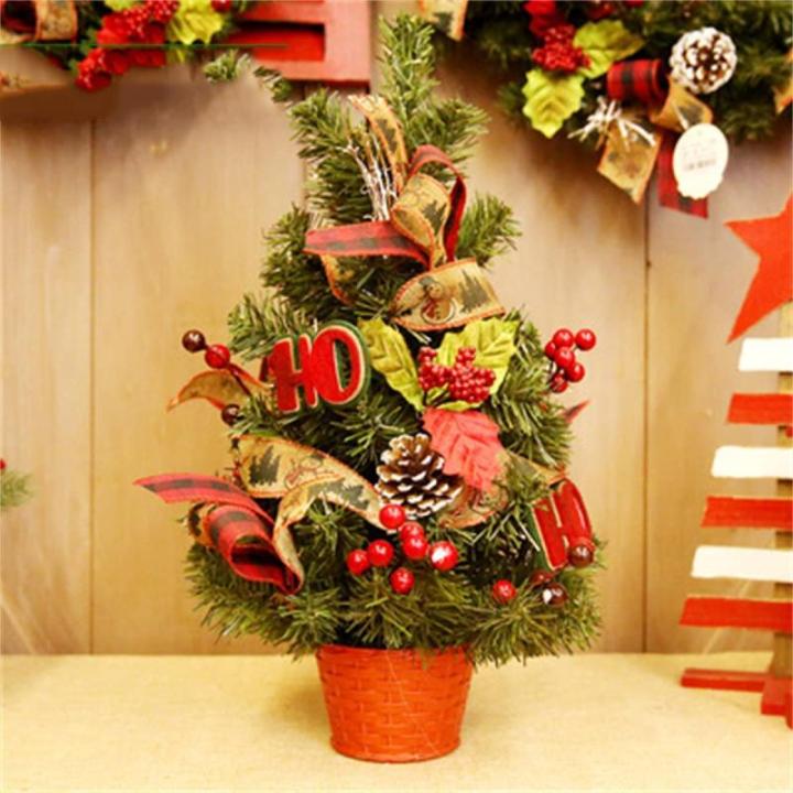 30 cm, 40 cm, 50 cm Mini-Weihnachtsbaum mit Beflockung, Weihnachtsbaum für den Schreibtisch, Verpackungsmaterialpaket DIY handgefertigter Weihnachtsbaum für Zuhause, modi，C-40c