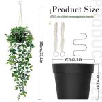 Hangende , 2 stuks, kunstplant met potten, hangplant, kunsthangplanten, echt voor binnen en buiten, balkon, wanddecoratie, kamerdecoratie