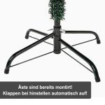 Kunstkerstboom 140 cm (Ø ca. 85 cm) 1,4 m kunstmatige groene dennenboom met 500 takken kerstboom met sneeuw en kegels, verwijderbaar inklapbaar incl. kerstboom standaard