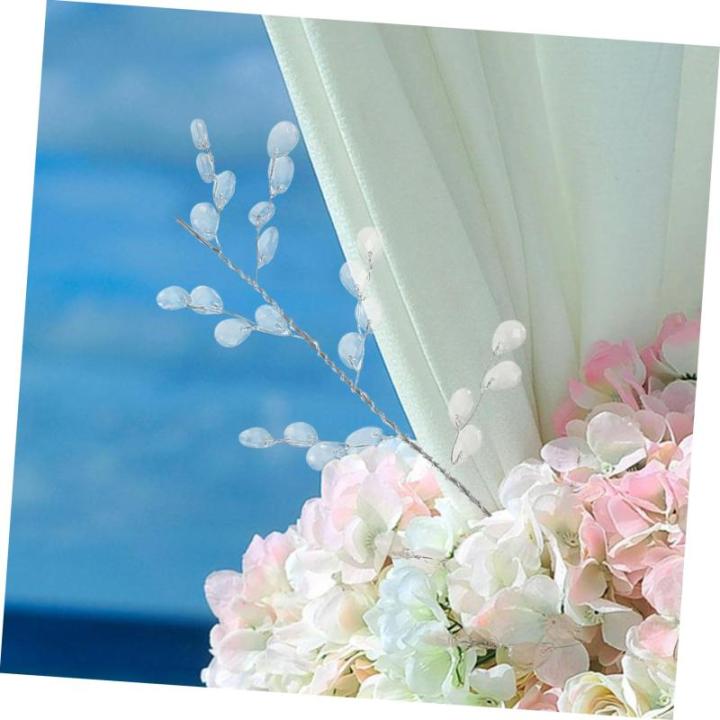 4 Stück Künstliche Blumenrebe Zuhause Hochzeit Party Acryl Rebe Perlenblume Hochzeit Blumenhandwerk Acryl Zweig Acryl Blumendekoration