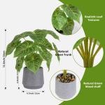 Kunstgroene plant in pot, kunstmatige vetplanten, planten in pot, 35 cm grote groene kunstmatige plant, kunstbladeren, voor thuis, bureau, woonkamer, decoratie