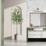 Olijfboom, kunstplant, 150 cm, grote kunstolijfboom, kunstboom, ziet eruit als echt voor woonkamer, slaapkamer, kantoor, decoratie