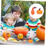 50 Kürbis-Ornamente herbstdeko Halloween künstliche Mini-Kürbisse Schaumkürbis Obstdekor orangefarbene Verzierungen Thanksgiving Day Kürbisse naturgetreue Kürbisdekore