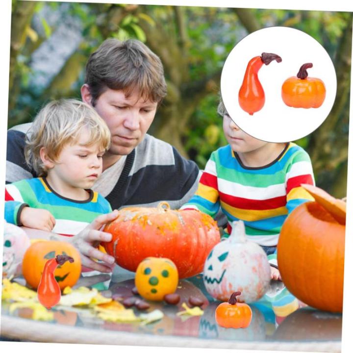 50 Kürbis-Ornamente herbstdeko Halloween künstliche Mini-Kürbisse Schaumkürbis Obstdekor orangefarbene Verzierungen Thanksgiving Day Kürbisse naturgetreue Kürbisdekore