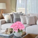 Kunstbloemen als echte kunstbloemen met stelen, grote kunstbloemen voor doe-het-zelf bloemstukken, bruiloftsfeest, thuiskantoor, decoratie, hartstuk, roze, 1103