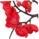 2st Simulation Pflaumenblüte Gefälschte Pflaumenblüten-Picks Künstliche Pflaumenblüte Vasenfüllungsdekore Künstliche Zweige Partydekorationen Vase Pflaumenblütendekor Rot P