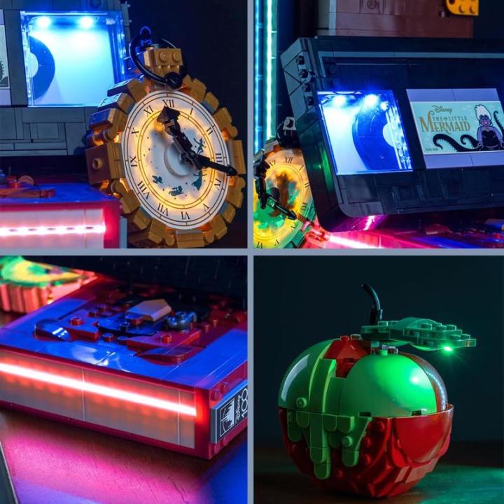 Ledlichtset compatibel met Lego Disney Classic Video Tape 43227 (geen model), decoratieverlichtingsset voor Villain Icons Disney Classic videocassette, creatief speelgoed - standaa