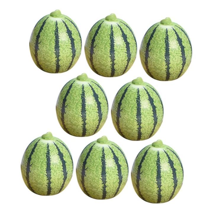 2 Sätze Künstliche Früchte Realistisches Fruchtmodell Simulation Künstlicher Früchte Fälschung Groß Thematisiert Wassermelonen-küchendekoration Essen Green Harz 8 Stück * 