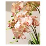 Kunstblumen Künstliche Pflanzen, Orchideen-Blumenarrangement – ​​Elegante Orchideen-Bonsai-Dekoration, künstliche Blumen mit Porzellanvase für jeden Anlass