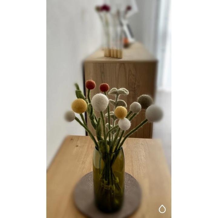 - Vilten bloemen boeket bloemen van vilt - boeket bloemen - Fair Trade - handgemaakt (woestijnzand), enkele bloem: 31cm