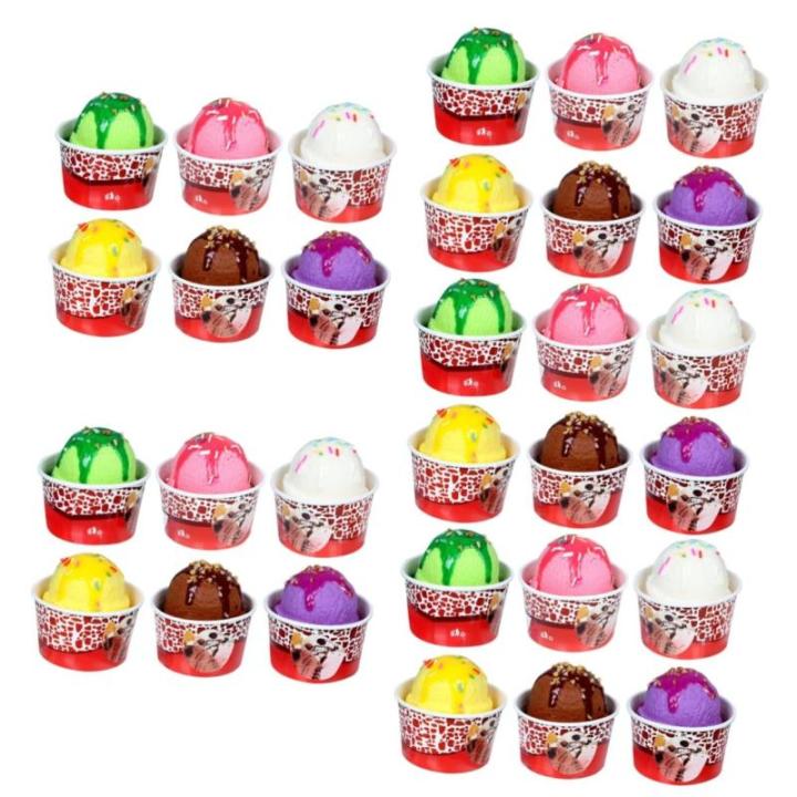 30 Stück Eiscreme Modell Eiscreme Kugeln Gefälschte Dekorative Eiscreme Kugeln Requisite Simulation Eiscreme Kugeln Künstliche Eiscreme Kugeln Gefälschte Eiscreme Kugeln