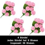 Fake Blumen Kunstblumen Künstliche Pflanzen Blume Deko Hortensien Blumenarrangements Kernstück Hochzeit Blumenstrauß für Garten Büro Haus Fenster Hochzeit 0504