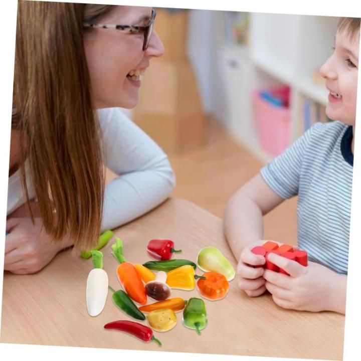 5 Sätze Gefälschtes Gemüse Künstlicher Pfeffer Gefälschtes Display-Essen Lebensmittelspielzeug Lebensmitteldekor Schäumt Gemüse Modell Kartoffelspielzeug Schaum 17 Stück * 