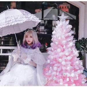 Künstlicher rosa Weihnachtsbaum, Weihnachtsbaum-Kiefer, falscher Sakura-Baum im japanischen Stil, unbeleuchteter, aufklappbarer Weihnachtsbaum, modischer Weihnachtsbaum，Pink-300