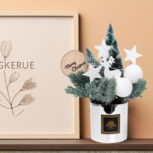 Künstlicher Weihnachtsbaum im Topf, Urlaubsbaum im Topf, Weihnachtsbaumschmuck, Innen ChrisDesktop Weihnachtsbäume Miniatur Weihnachtsbäume, künstlicher Weihnachtsbaum für den