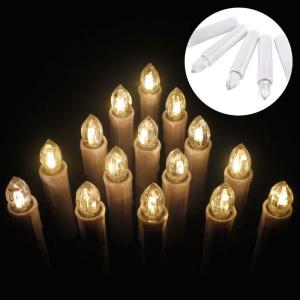 20/30/40/50/60 stuks LED-kaarsen, LED-kerstverlichting, draadloze dimbare kerstverlichting, vlamloze kerstkaarsen voor de kerstboom, kerstdecoratie, bruiloften, verjaardagen, feest