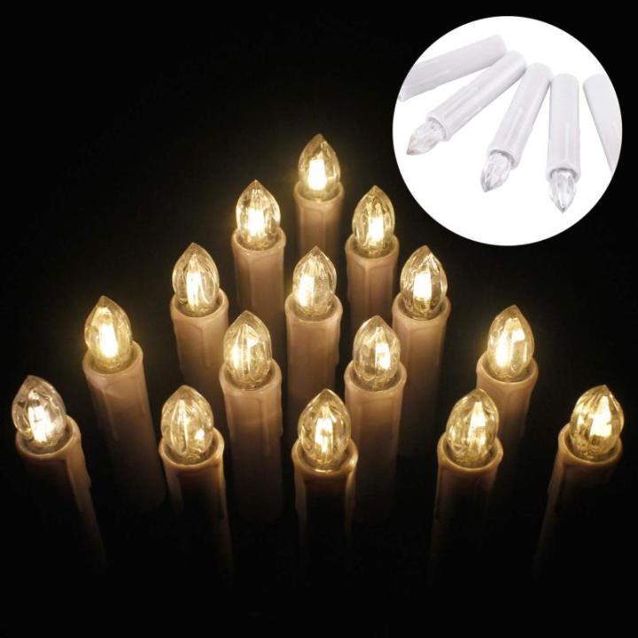 20/30/40/50/60 stuks LED-kaarsen, LED-kerstverlichting, draadloze dimbare kerstverlichting, vlamloze kerstkaarsen voor de kerstboom, kerstdecoratie, bruiloften, verjaardagen, feest