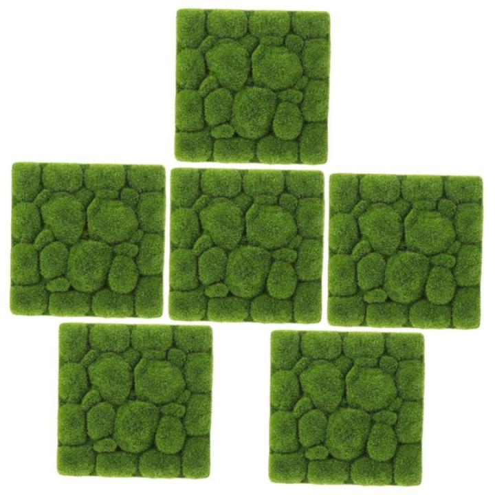 Accessoires 6 stuks gesimuleerd schuimschuim kunstgras keramische tegels tapijt kamerplanten kunstmatige mosplaat kunstmos wanddecoratie binnen wandplaat Italië tapijten