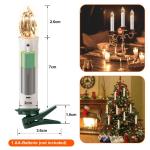 12 verpakkingen warmwit, op batterijen werkende, waterdichte, vlamloze drijvende kaarsen met afstandsbediening en dimbaar, kerstkaarsen warm wit - voor de kerstboomdecoratie thuis