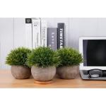 van kunststof groene planten in pot met meerdere lagen gras voor thuis en op kantoor, set van 3 stuks