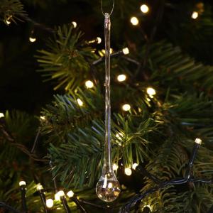 6x Kerstboom ijsdruppels - Kerstboomversiering voor de kerstboom - Kerstboomversiering - Kerstversiering (6x druppels - 3 maten)