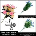 , kunstzonnebloemen, lange steel, zonnebloemen, kunstdecoratie voor buiten, thuis, verjaardag, feest, 96 stuks, geel 1301