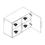 HangUps Oberer Aufbewahrungsschrank, 91,4 cm, Schwarz