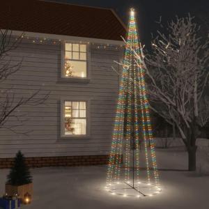 LED Weihnachtsbaum Aussen Kegelform Weihnachtsbaum Metall Mehrfarbig 1134 LEDs Tannenbaum Lichterbaum Weihnachtsdeko Aussen Weihnachtsbaum Tanne Groß 800 cm