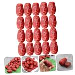 5 Sätze Simulierte Jujube Simulationsfrucht Schrankdekor Falsches Datum Vasendekor Hochzeitsdeko Hochzeits Dekoration Künstliches Rotes Datum Künstliche Jujube PVC 30 Stück * 5