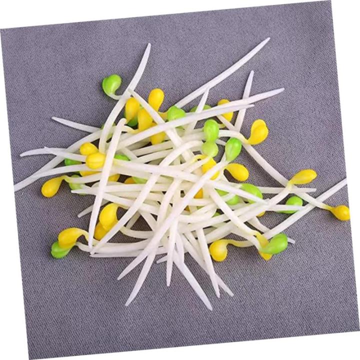 1 Satz Foto-Requisiten Home Decor Wohnungsdeko Gefälschtes Gemüse Realistisches Gemüse Künstliche Sojasprossen-Ornament Rustikale Küchendekoration Plastik Light Green 50 Stüc