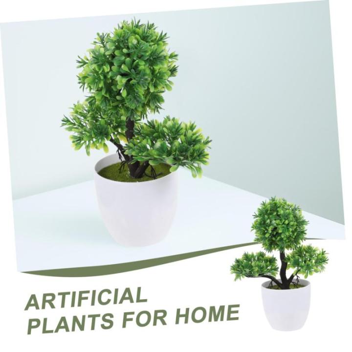 6 STK Simulierte Topfpflanze Mini-pflanztöpfe Eingemachter Bonsai Falsche Pflanzenverzierung Künstlicher Formschnitt Künstlicher Topfbaum Künstliches Topfgras Green Plastik